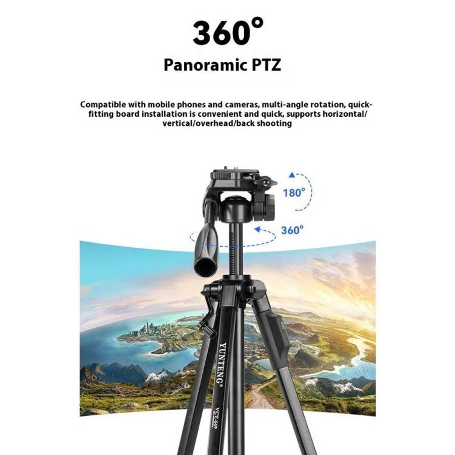 YUNTENG VCT-669 For Live Streaming Video Recording Camera Tripod Smartphone Selfie Mount