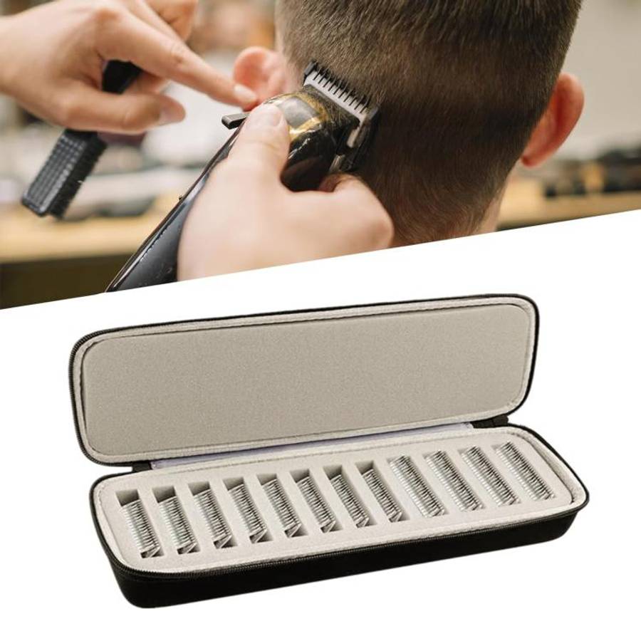 Portable Hair Beauty Grooming Trimmer Replacement Blade Hard Storage Box with 12 Built-in Blade S...