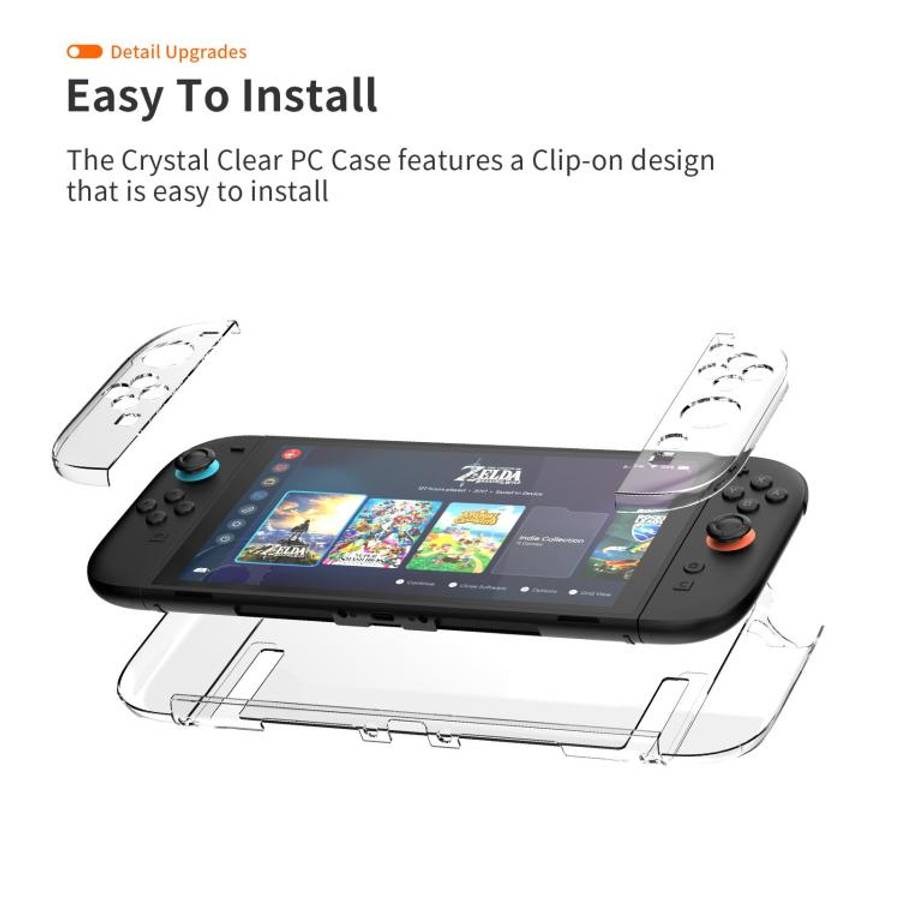 For Nintendo Switch 2  Game Console Split Full Cover Transparent PC Protective Case