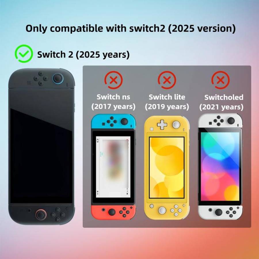 For Nintendo Switch 2 Game Consoles Transparent TPU Protective Case(Translucent Pink)