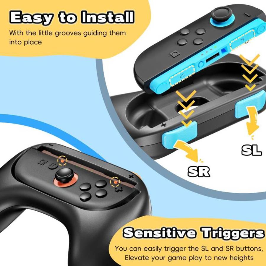 For Nintendo Switch 2 Left And Right Handle Gaming Grips Set