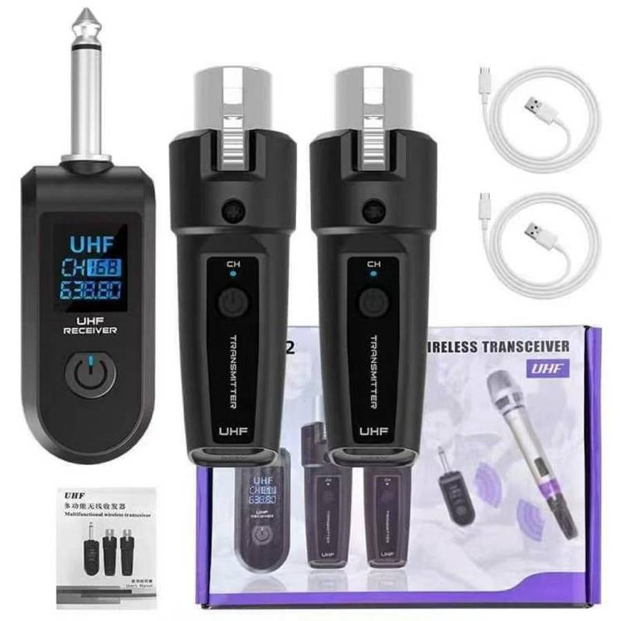 K1 For Handheld Dynamic Mic Wired to Wireless Microphone Converter, 2 Transmitter + 1 Receiver