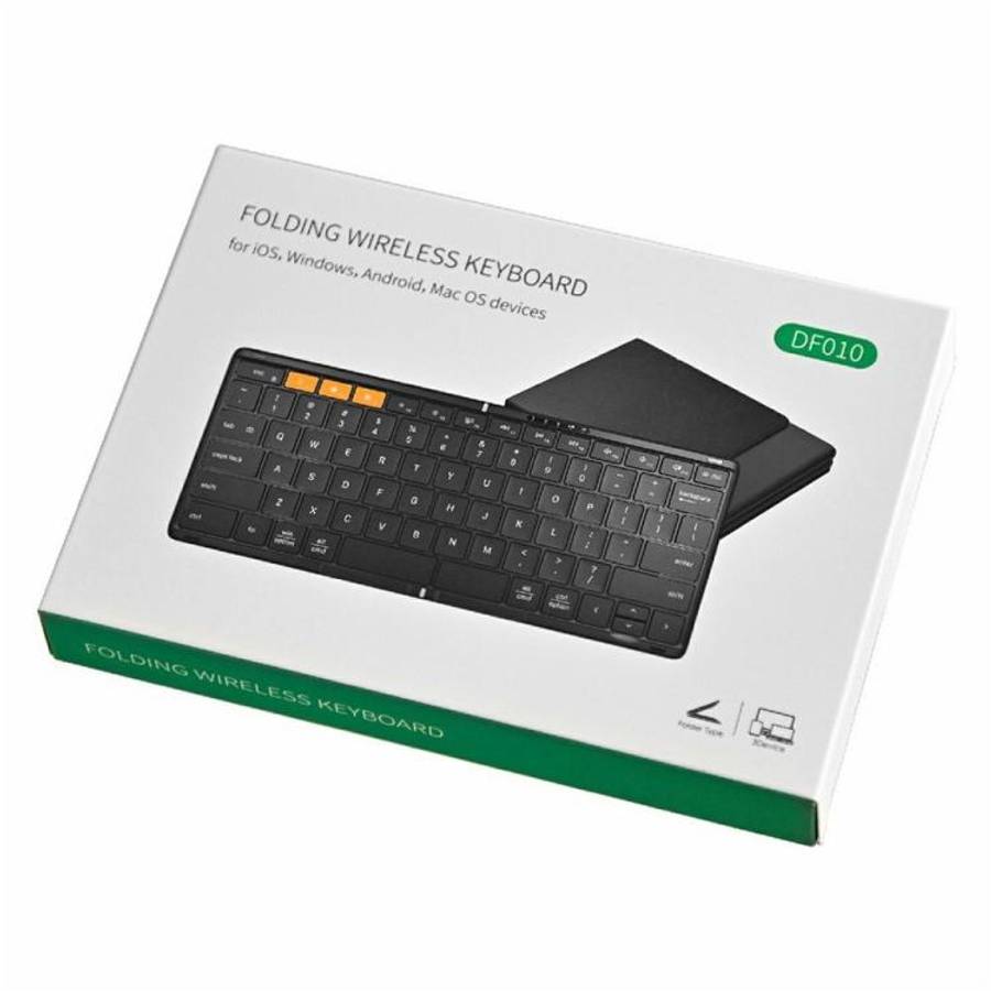 For Windows / Android / iOS DF010 Foldable Bluetooth 79 Keys Ultra Slim Keyboard