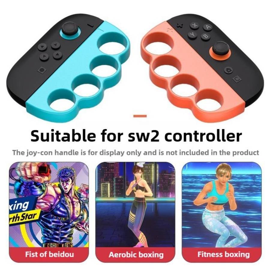 For Nintendo Switch 2 Left And Right Handle Boxing Game Grip Set(Black)