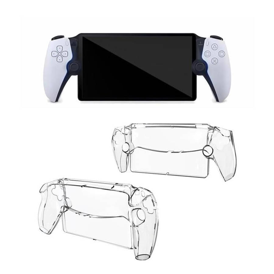 For Sony PS5  Streaming Handheld Console Crystal Clear PC Protective Case(Transparent Black)