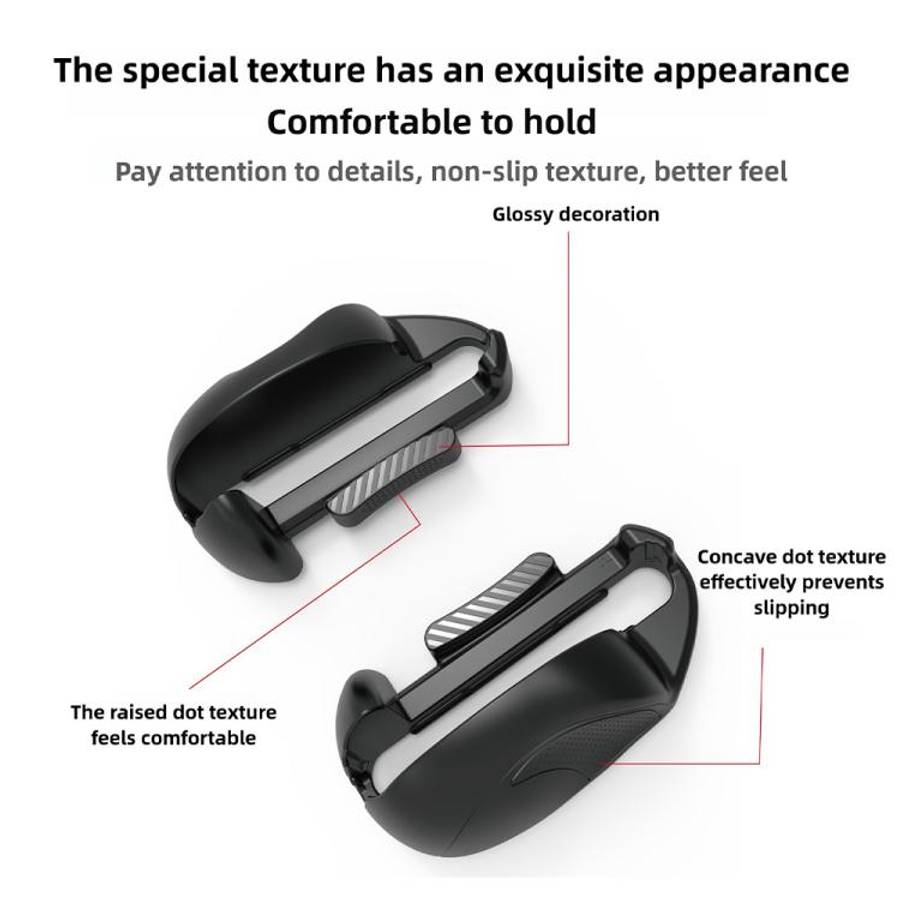 For Nintendo Switch 2  PGTECH Mini Portable Mouse with Left and Right Gaming Hand Controllers(Black)