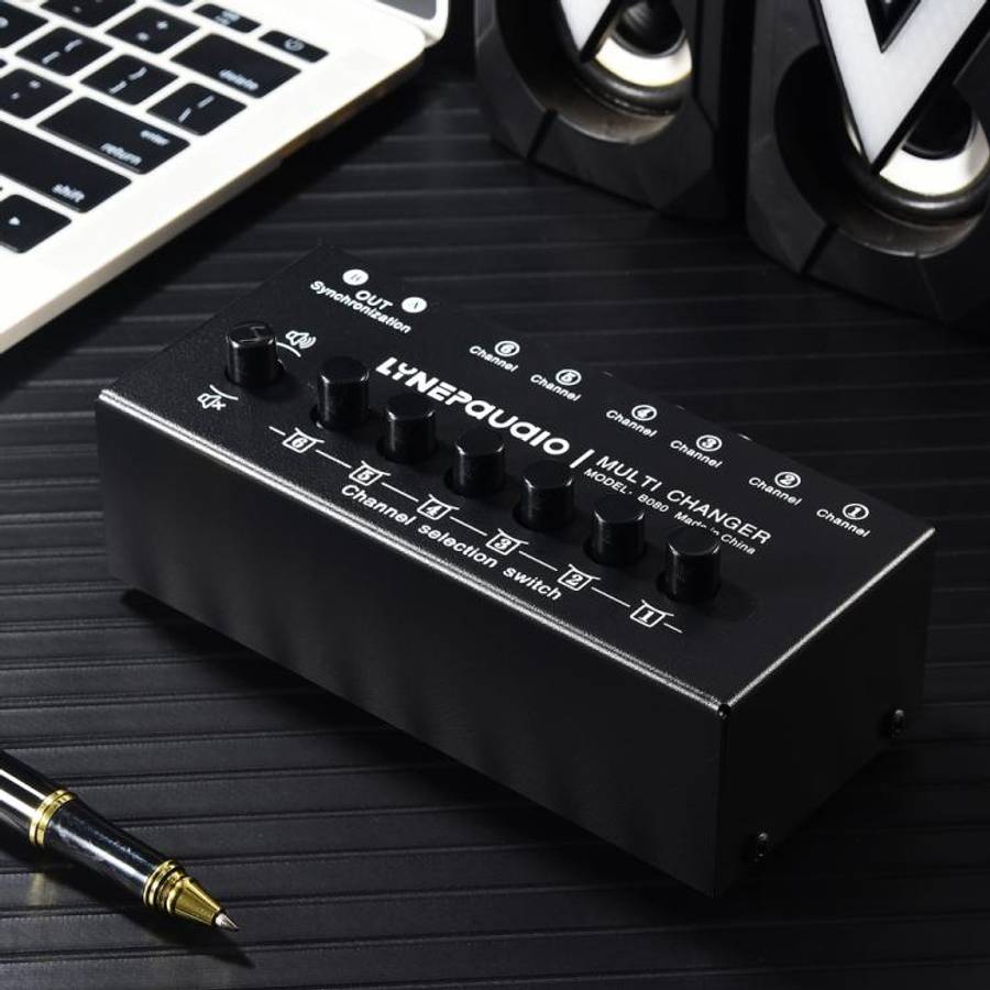 B080 6 Input 2 Output Audio Signal Selector Audio Switcher, 2-Channel Synchronous Output RCA Inte...