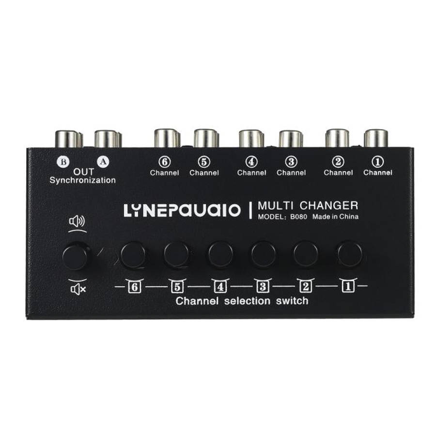 B080 6 Input 2 Output Audio Signal Selector Audio Switcher, 2-Channel Synchronous Output RCA Inte...
