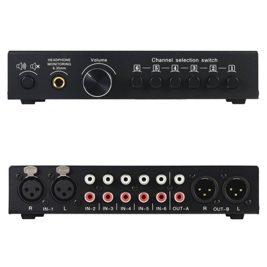 B081 6 Input 3 Outupt Audio Signal Selector Switcher Multi-channel Switcher, Fully Balanced Passi...