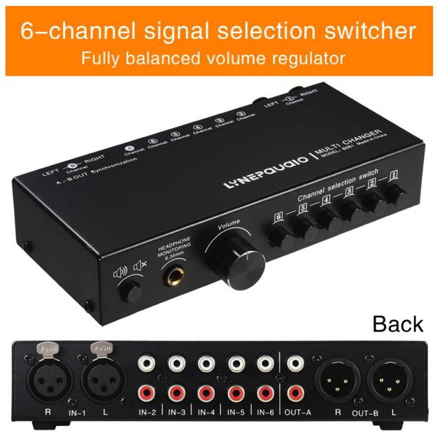 B081 6 Input 3 Outupt Audio Signal Selector Switcher Multi-channel Switcher, Fully Balanced Passi...