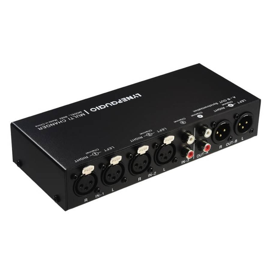 B082 3 Input 3 Output Audio Signal Selector Balanced Line Switcher