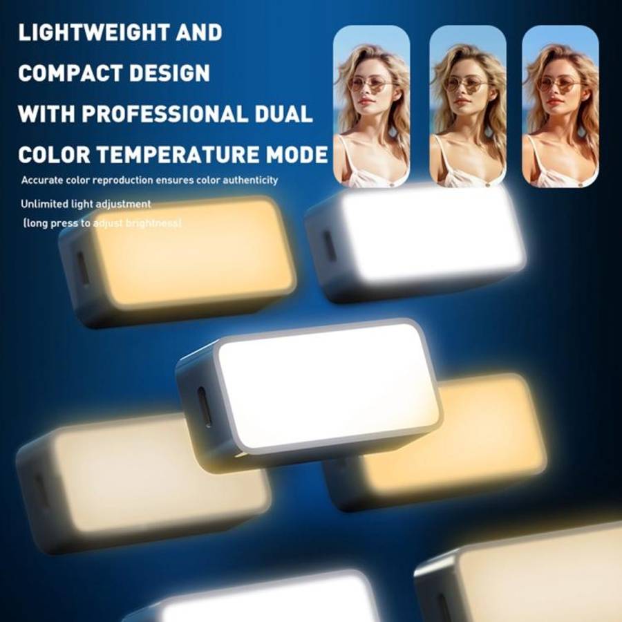 A8 Phone Photography Video Streaming Portable LED Light Mini Magnetic Pocket Fill Light(Black)