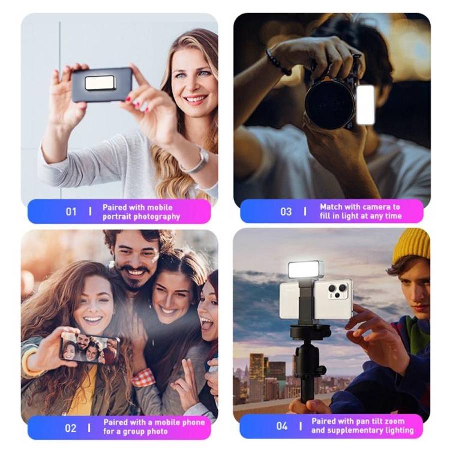 A8 Phone Photography Video Streaming Portable LED Light Mini Magnetic Pocket Fill Light(Black)