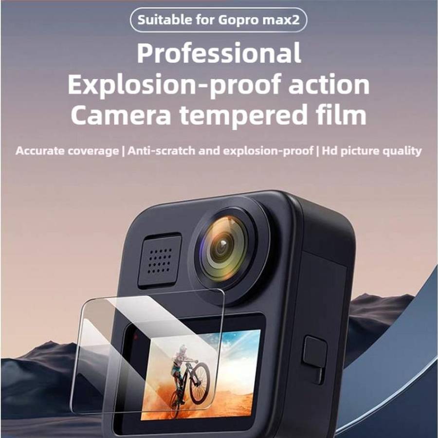 For GoPro MAX2 HD Tempered Glass Screen Protective Film