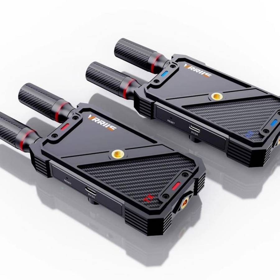 VRRIIS 082K Support USB Keyboard Mouse 400m Wireless HD KVM Extender Video Transmitter Receiver, ...
