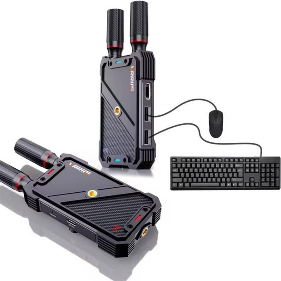 VRRIIS 082K Support USB Keyboard Mouse 400m Wireless HD KVM Extender Video Transmitter Receiver, ...