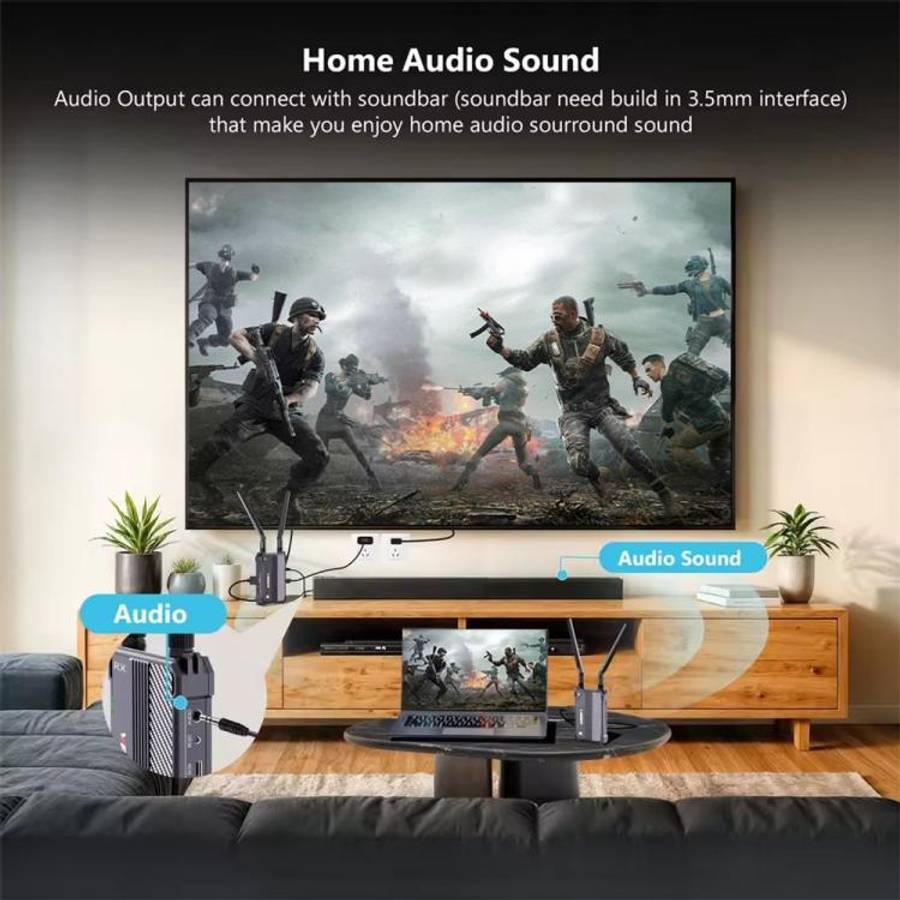 VRRIIS WL095 P Long Range Dual Band Low Latency 4K Ultra HD Wireless Transmitter Receiver Kit, Pl...