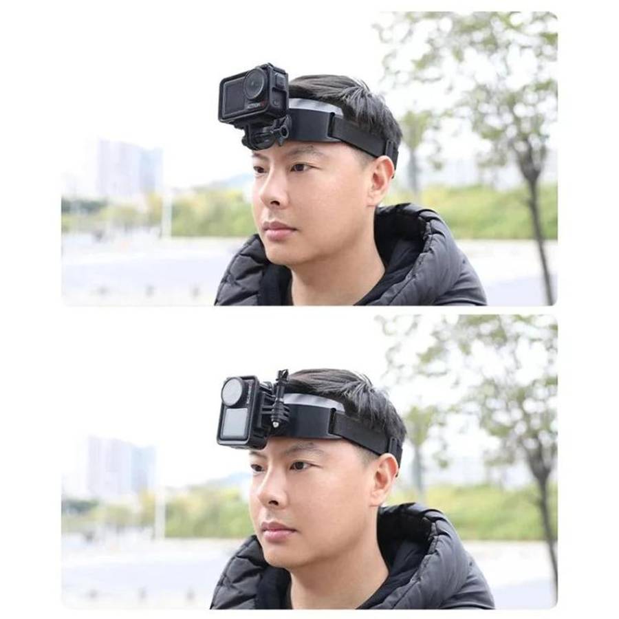 For DJI Action 5 Pro / 4 / 3 Hands-Free Driving Recorder & Sports Camera Mount Head Strap Headban...