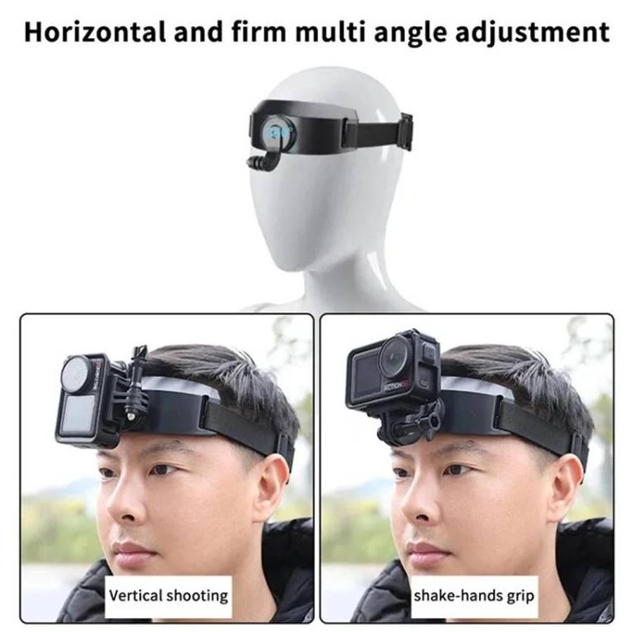 For DJI Action 5 Pro / 4 / 3 Hands-Free Driving Recorder & Sports Camera Mount Head Strap Headban...