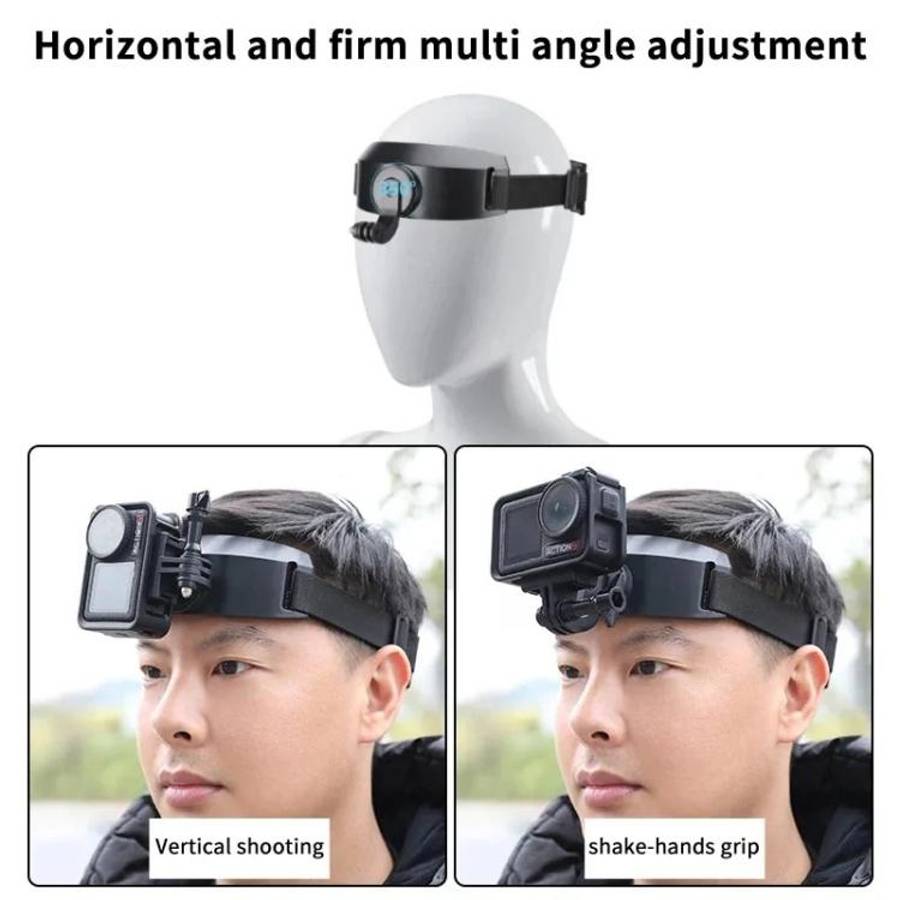 For DJI Action 5 Pro / 4 / 3 Hands-Free Driving Recorder & Sports Camera Mount Head Strap Headban...