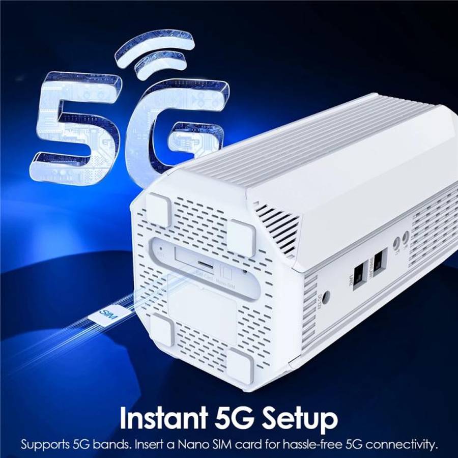 WAVLINK WNF100X3NR-B Global Version Nano SIM Slot 5G NR CPE Router WiFi 6 , Specifications:US Plug