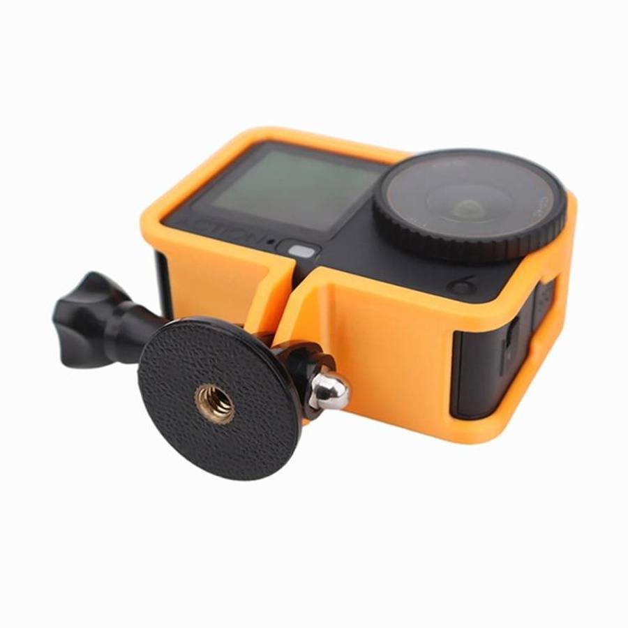 For DJI Osmo Action 6 Cold Shoe Cage Expansion Adapter Frame(Yellow)