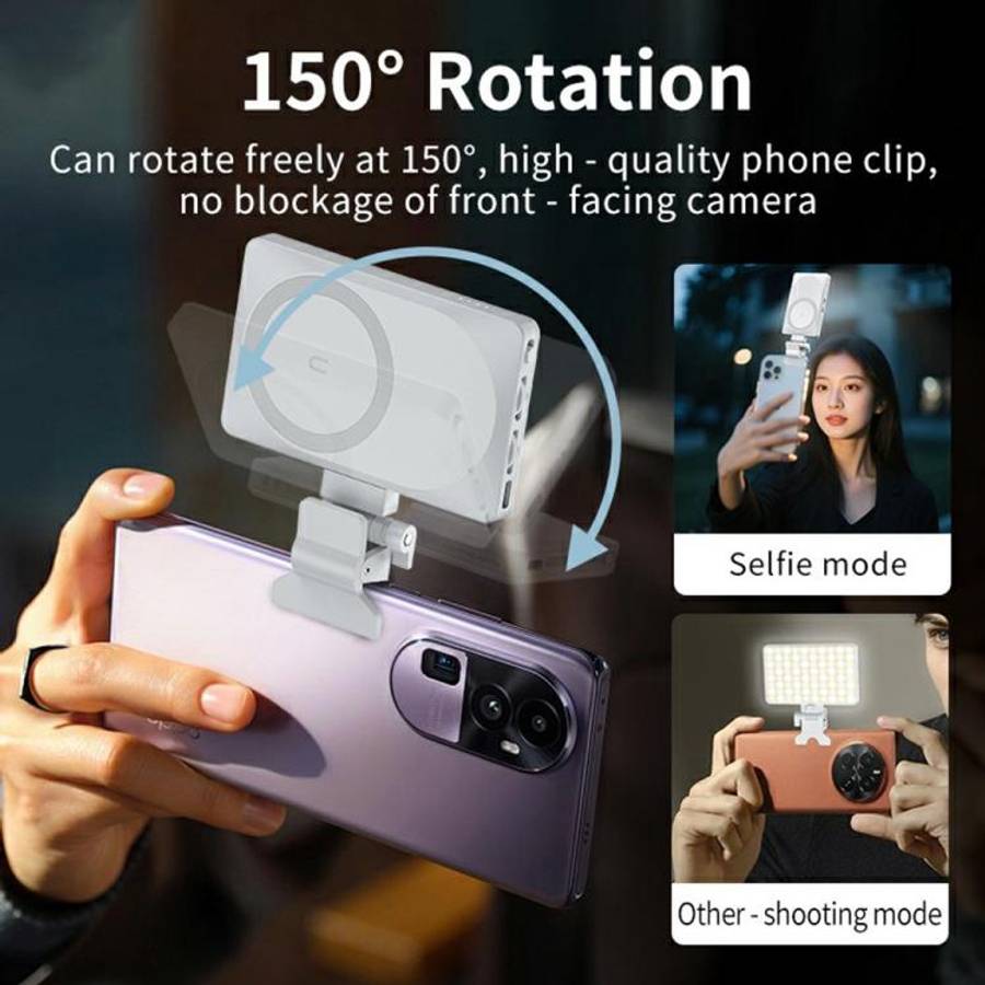 V22A For Phone Camera Live Streaming 4W Power Portable Pocket 80 LED Light MagSafe Magnetic Fill ...