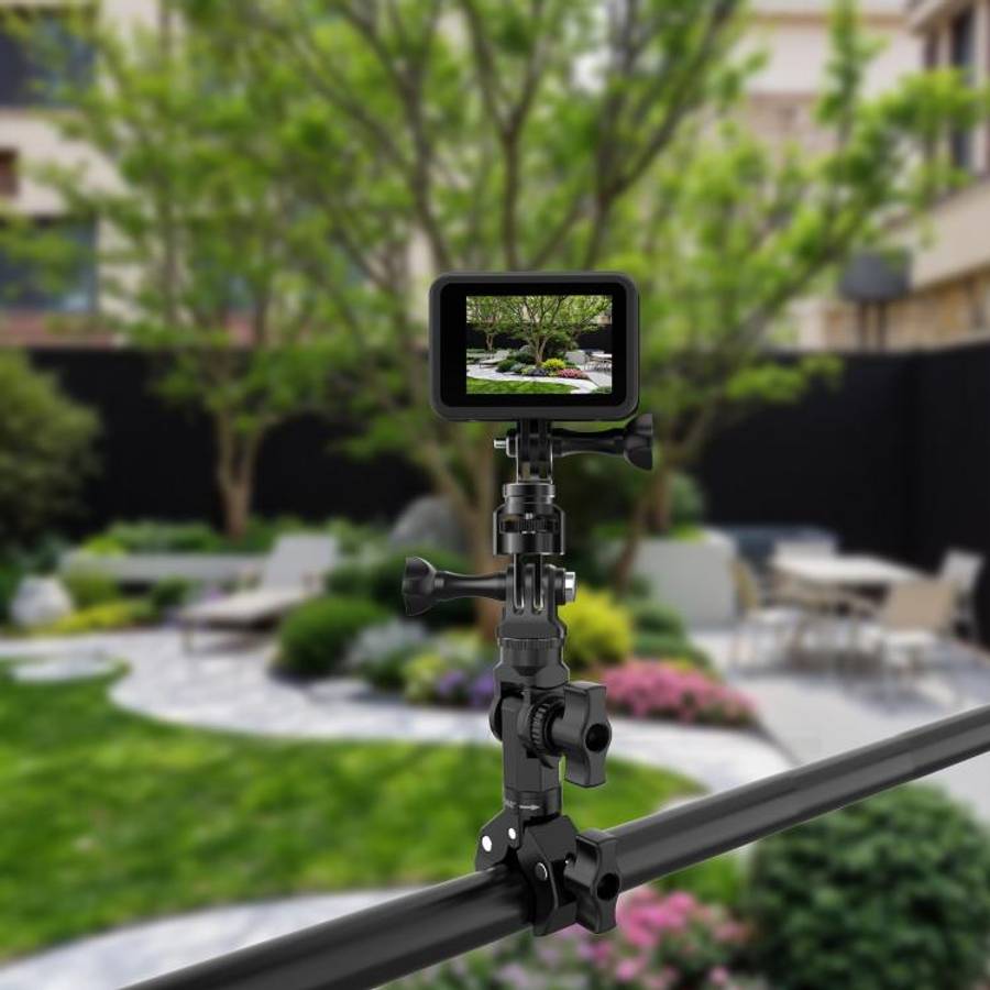 Centre Mounted Vertical Horizontal 360 Rotation Mount Adapter with Long Screw For GoPro Action Ca...