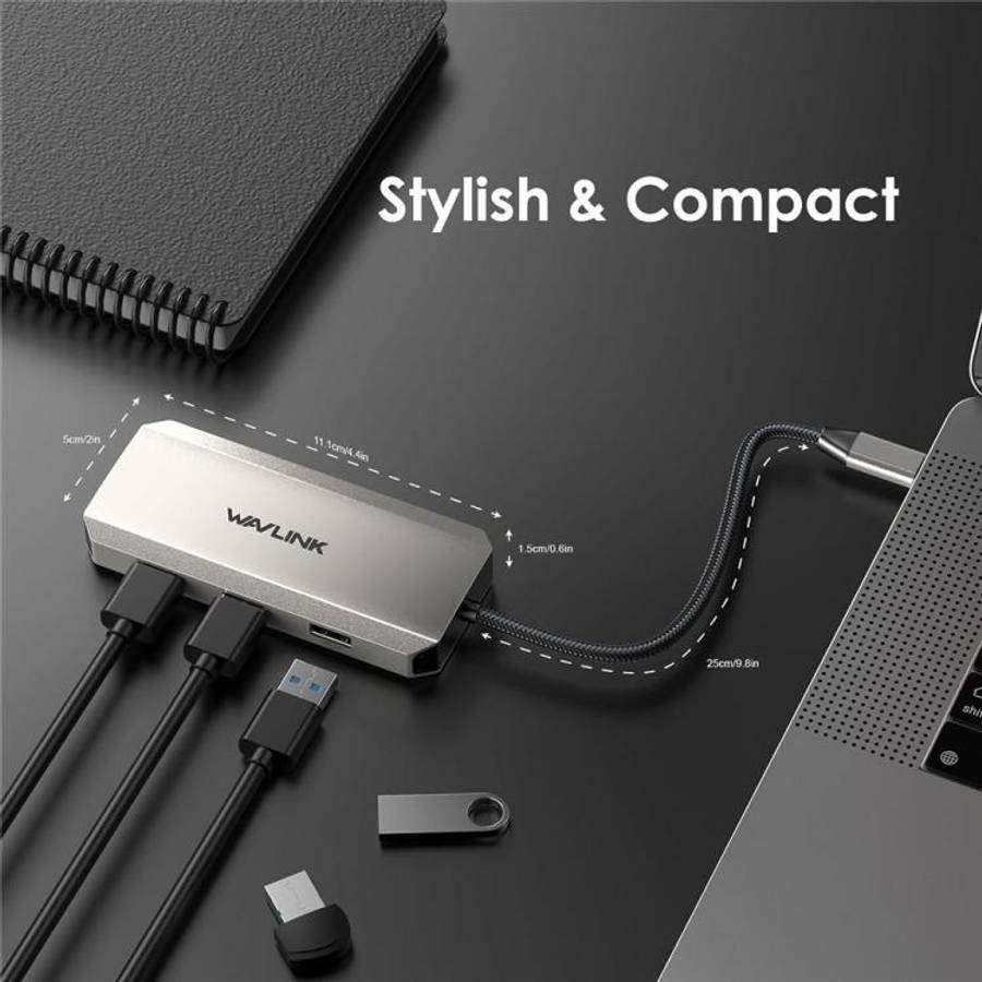 WAVLINK UMD308L Laptops HD / DP / 100W PD Ports Triple 4K Docking Station USB-C Hub Adapter