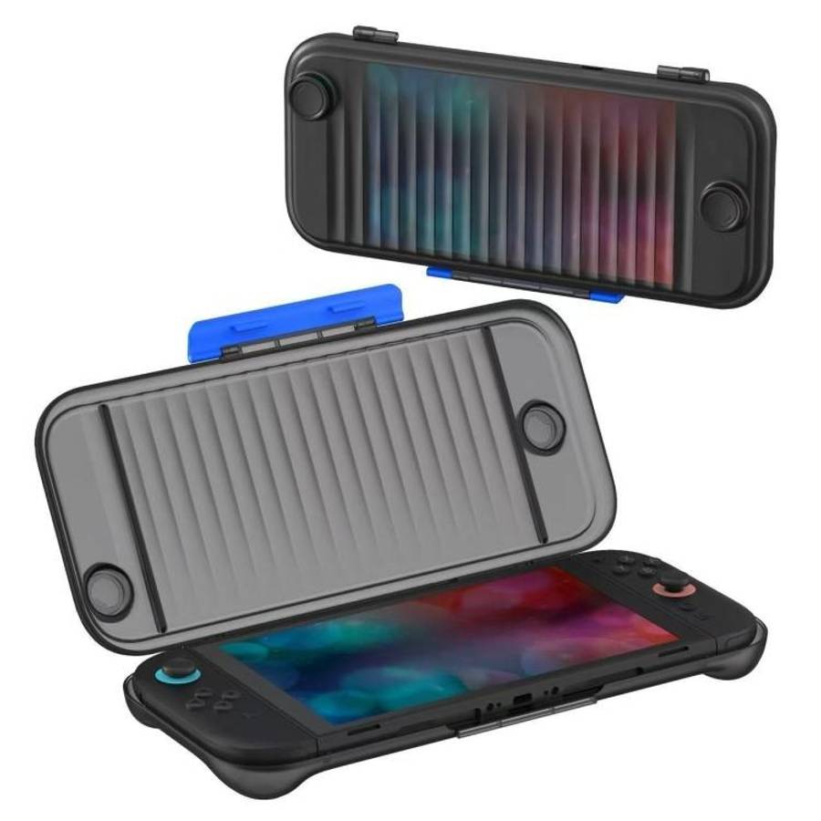 For Nintendo Switch 2  Game Console Anti-slip Textured Hard-Shell Protective Case(Translucent Black)