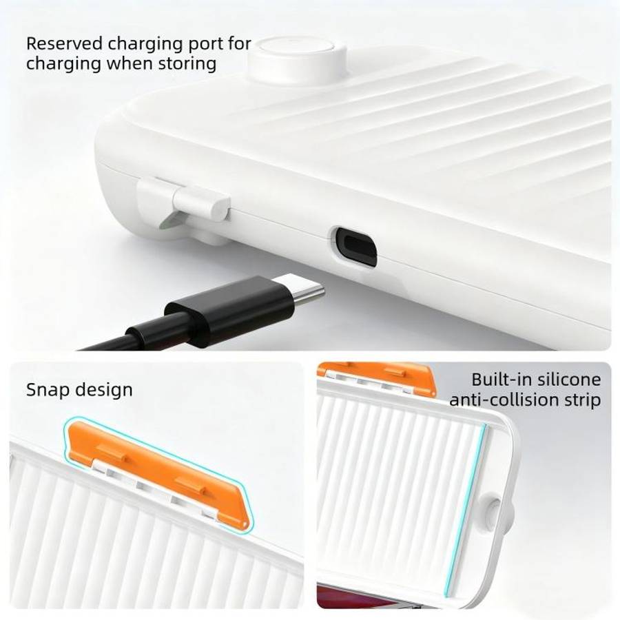 For Nintendo Switch 2  Game Console Anti-slip Textured Hard-Shell Protective Case(Translucent White)