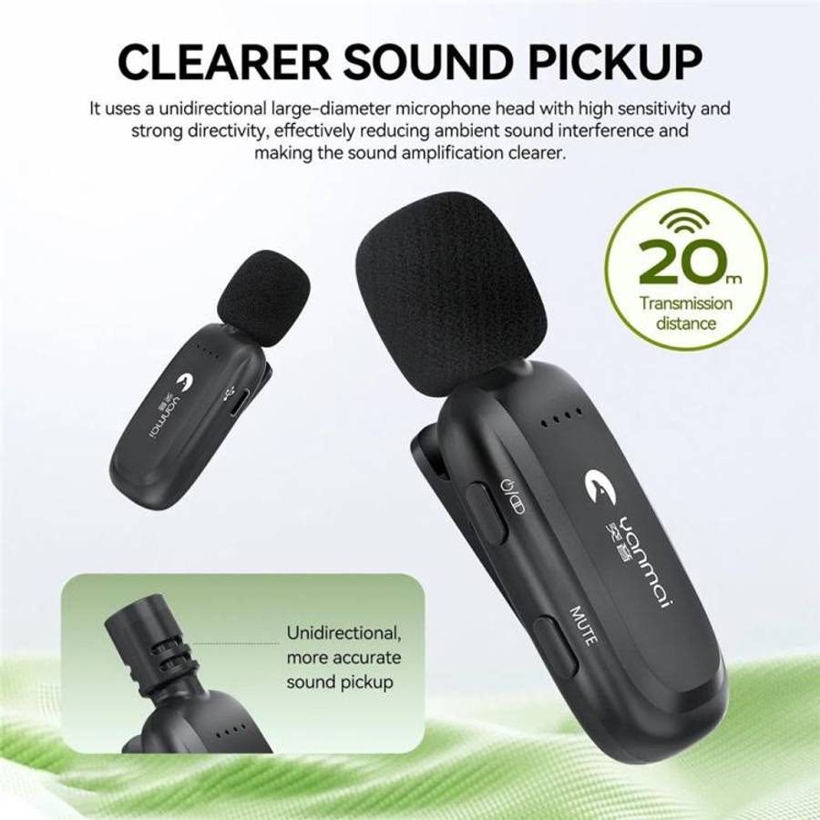 YANMAI K3 Pro Head-mounted Mic Teaching 2.4G Wireless Bluetooth Voice Amplifier System Mic(Black)