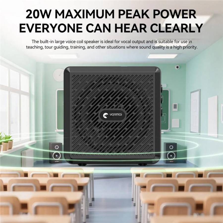 YANMAI K3 Pro Head-mounted Mic Teaching 2.4G Wireless Bluetooth Voice Amplifier System Mic(Black)