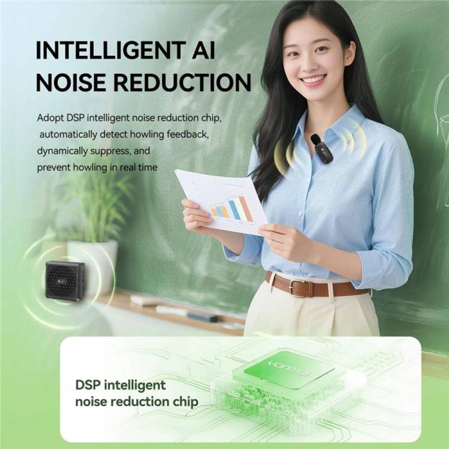 YANMAI K5 Teaching / Training 2.4G Wireless Bluetooth Voice Amplifier Lapel Microphone(Black)