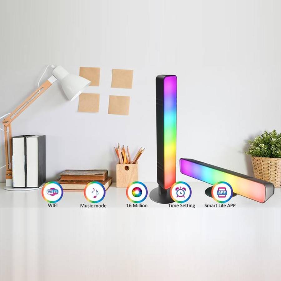 D04 2pcs Bluetooth Version Sound Pickup RGB Desktop Ambient Light Smart Gaming Light Bar