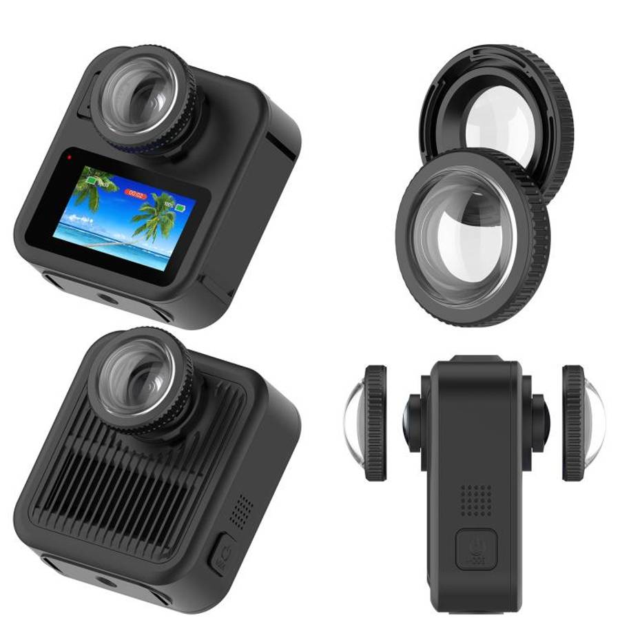 For GoPro MAX2 Camera Lens UV Filter Protector Glass Cover(Black)