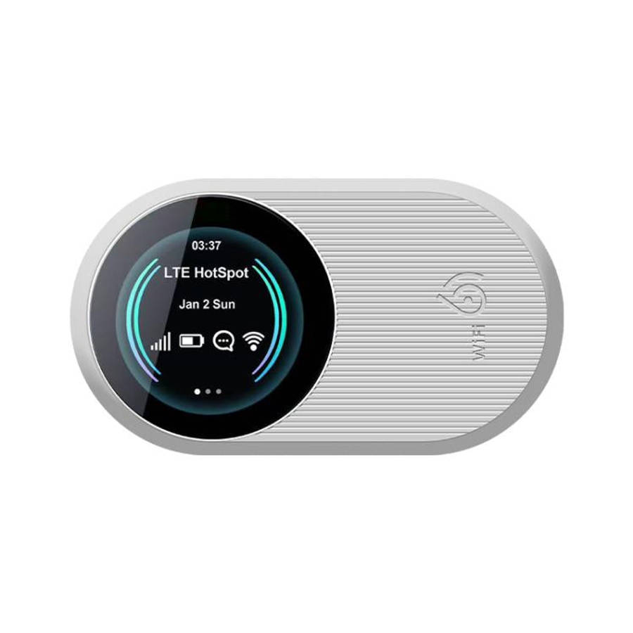 M10 Pro 4G LTE WiFi 6 Portable Wireless Router Mobile Hotspot with Color OLED Display(White)