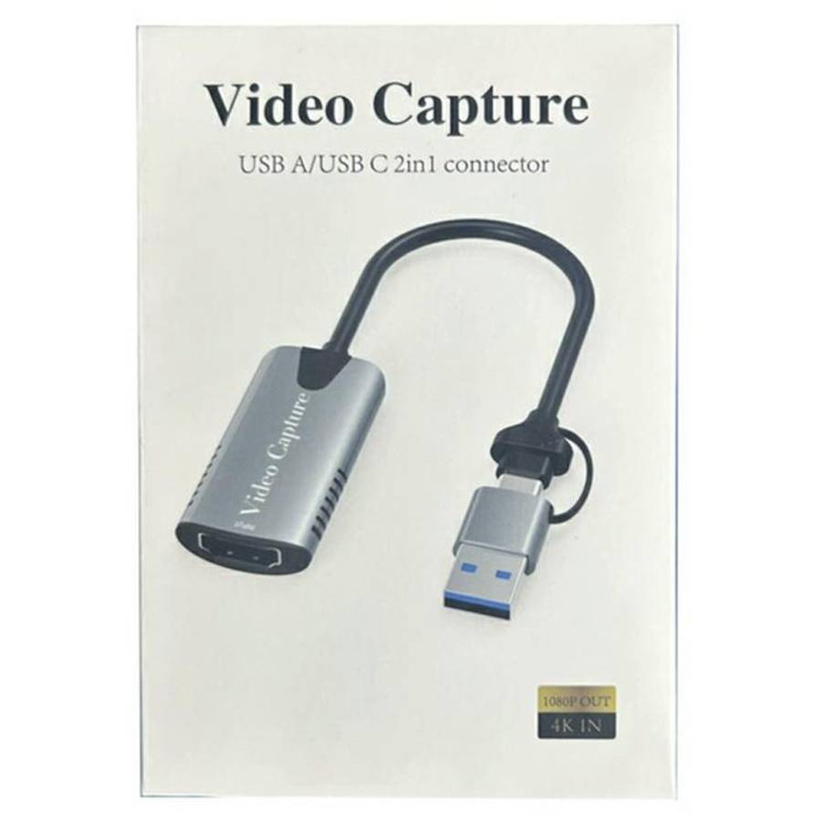 HU-04A 1080P 60Hz HDMI to Type-C / USB 2 in 1 Video Capture Card
