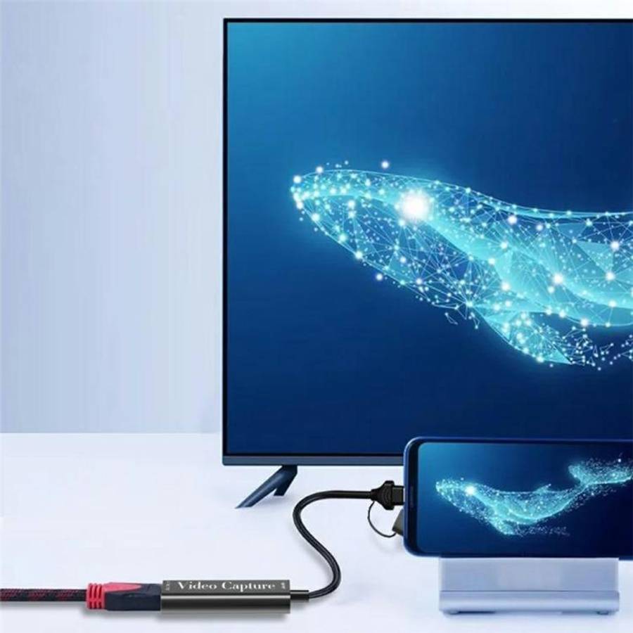 HU-02A Live Streaming Adapter Cable HDMI to USB / Type-C 2 in 1 Video Capture Card