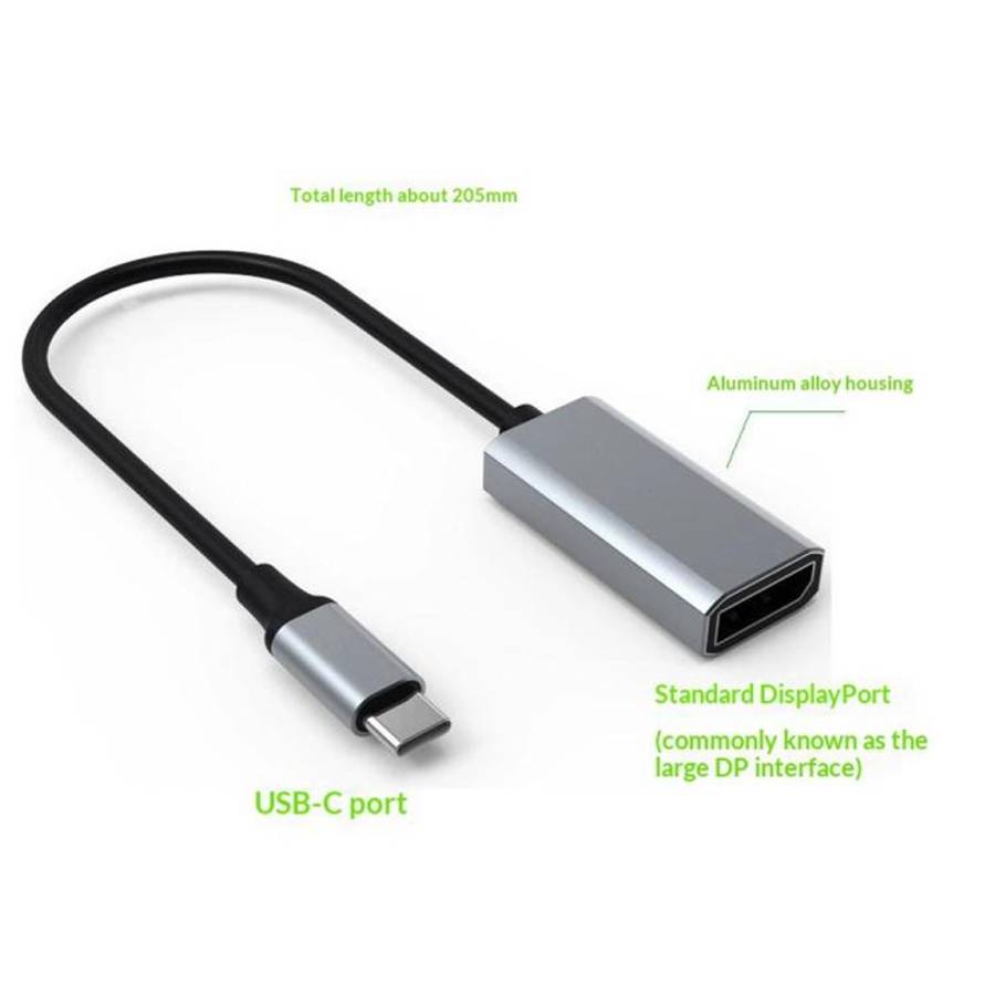 HC-67 DP 1.4 4K HDMI Video Adapter Cable Type-C Male to DisplayPort Female Cable