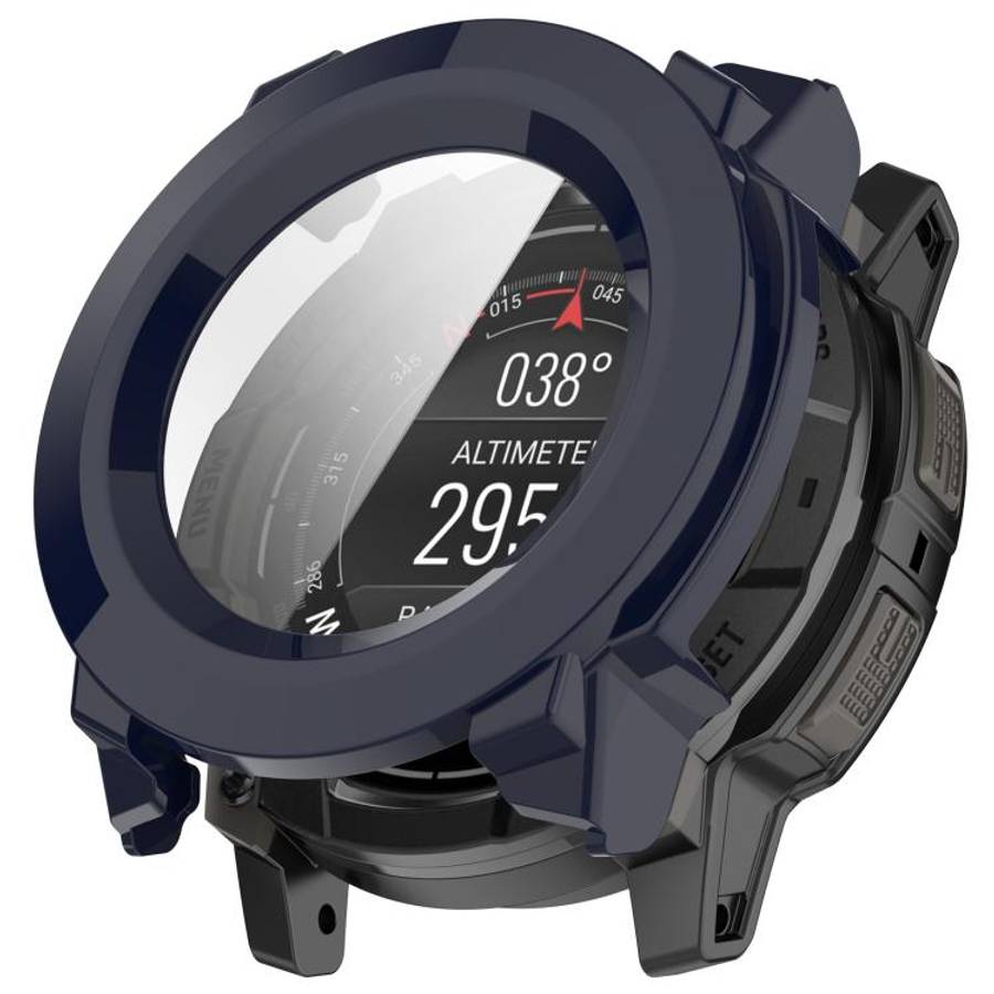 For Garmin Instinct 3 AMOLED / Solar 50mm Tempered Film Integrated PC Watch Protective Case(Ink B...