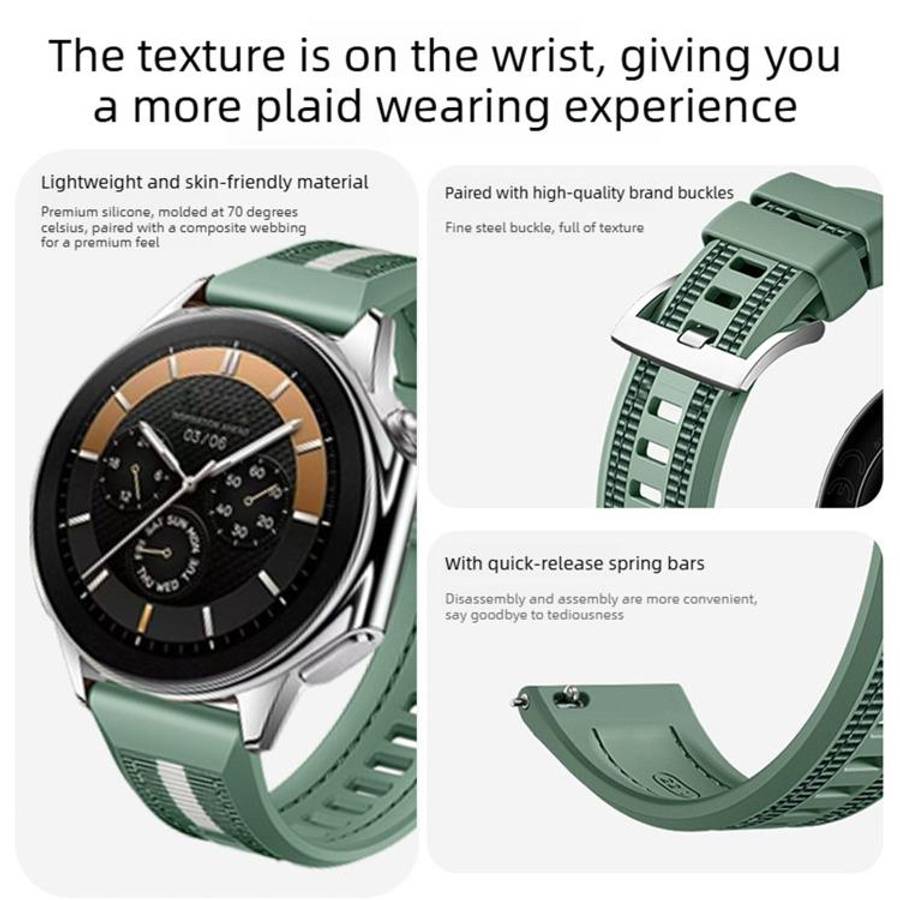 For OPPO Watch X3 Braid Nylon Hybrid Silicone Watch Band(Black)