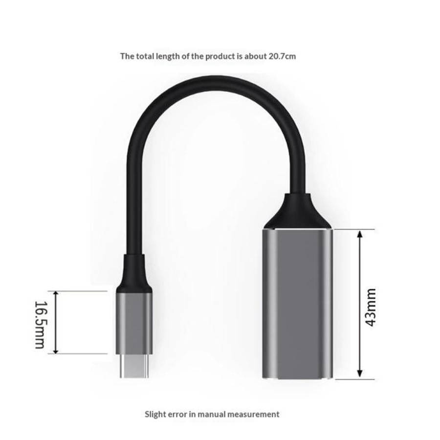 HC-61 HDMI Video Audio Sync Type-C to HDMI Cable 4K / 60Hz Adapter