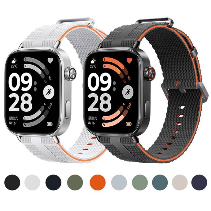 For Xiaomi Band 10 Pro / 9 Pro / Redmi Watch 6 Line Pattern Silicone Watch Band(Starlight Milky Tea)