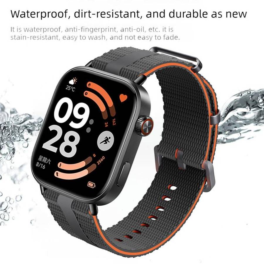 For Xiaomi Band 10 Pro / 9 Pro / Redmi Watch 6 Line Pattern Silicone Watch Band(Starlight Milky Tea)
