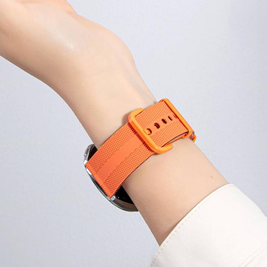 For Xiaomi Band 10 Pro / 9 Pro / Redmi Watch 6 Line Pattern Silicone Watch Band(Starlight Milky Tea)