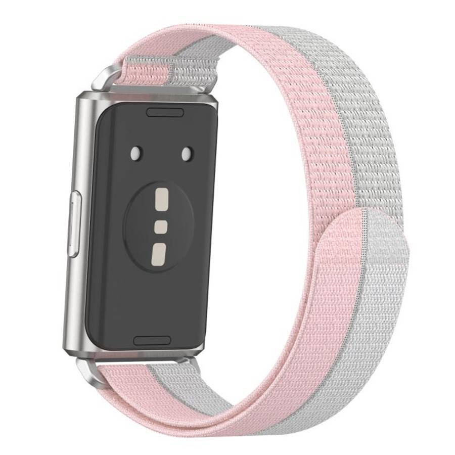 For Huawei Band 11 / Band 11 Pro Feather Light Round Tail Nylon Loop Metal Interface Watch Band(P...