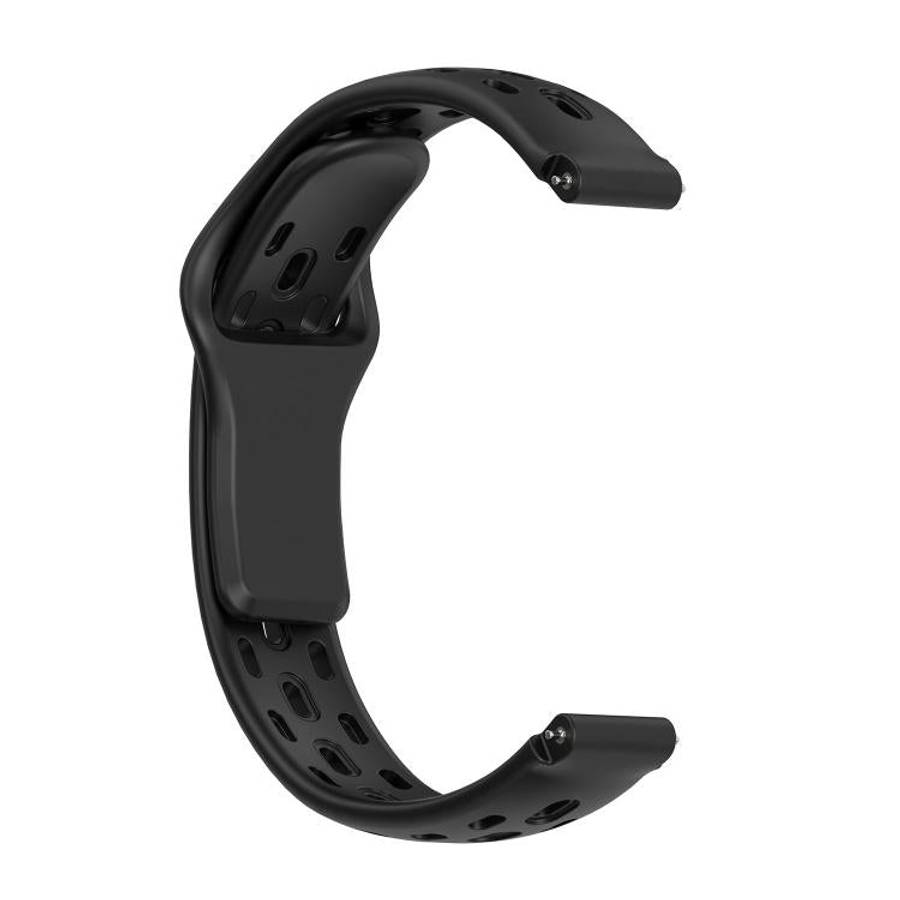 For Huawei Band 11 / Band 11 Pro Reverse Buckle Flat Perforated Breathable Silicone Watch Band(Bl...