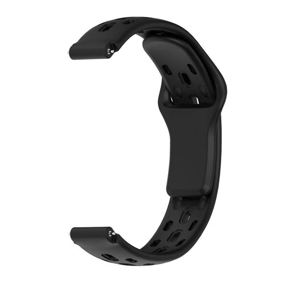 For Huawei Band 11 / Band 11 Pro Reverse Buckle Flat Perforated Breathable Silicone Watch Band(Bl...