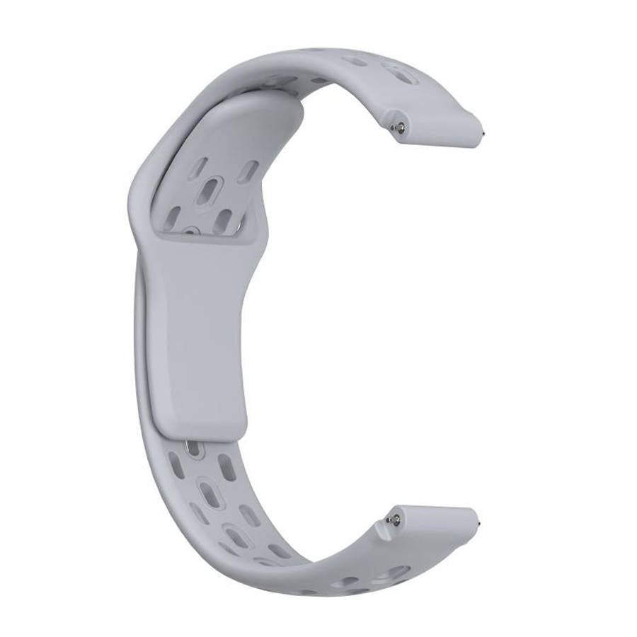 For Huawei Band 11 / Band 11 Pro Reverse Buckle Flat Perforated Breathable Silicone Watch Band(Grey)